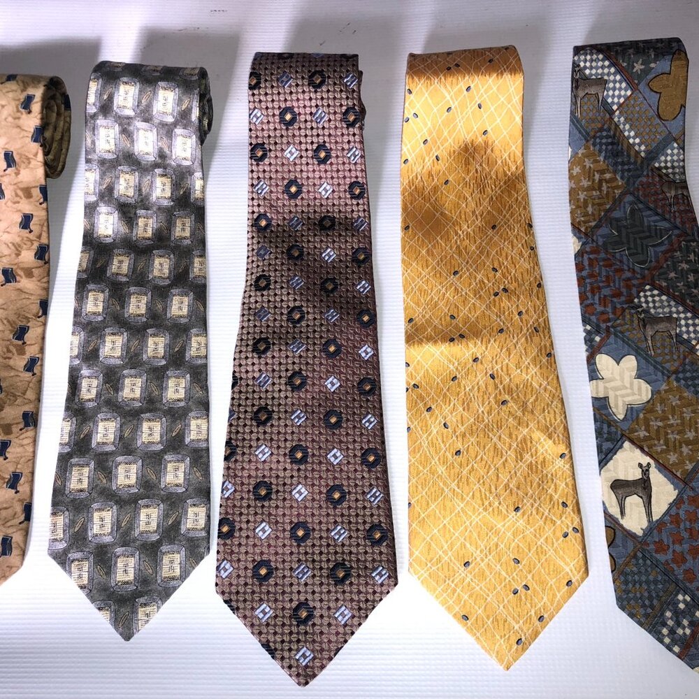 Men's Designer Silk Ties Italy - Lot of 5